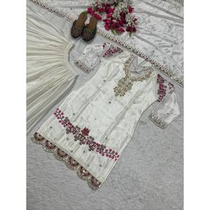 Ropa de fiesta de trabajo con bordado pesado Top-Bottom y Dupatta para vestidos de Graduación - Product Image 1