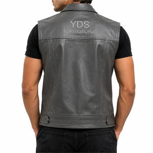 Custom Men's Genuine Leather Winter Breathable <b>Vest</b> <b>Utility</b> Design Comfort Fit Custom Made Multi Pocket Premium Quality - Product Image 2