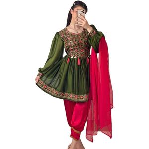 Nouvelle Collection 2026 : Ensemble Robe Longue Maxi Style Afghan Chic avec Broderie et Logo Imprimé – Respirant - Product Image 1