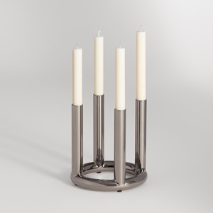 Candélabre moderne fait main multi-tubes, design géométrique minimaliste, centre de table de luxe pour hôtel, décoration de table pour mariage et fête - Product Image 5
