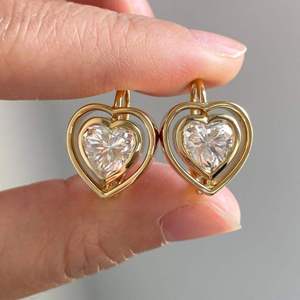 Boucles d'oreilles pendantes de luxe multi-formes en diamants de laboratoire, plaquées or 9 carats, certifiées IGI, tendance, serties clos, pour femme, haute joaillerie - Product Image 2