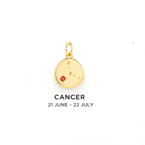 Colgante de Moneda del Horóscopo de Tauro Bañado en Oro con Piedra de Nacimiento para la Creación de Joyas y Collares - Product Image 3