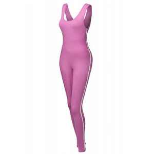 Mono de yoga para mujer, con mangas abullonadas, diseño patchwork, manga corta, ajustado en la espalda y cadera, 100% poliéster, ropa deportiva midi. - Product Image 3