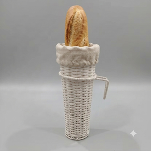 Support de baguette vintage fait main en rotin écologique pour console de voiture, cuisine et armoire - Fixation sécurisée - Product Image 1