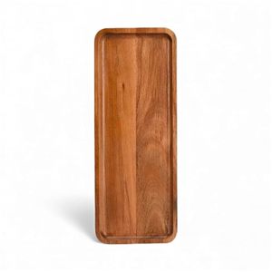 Acacia Wood <b>Disposable</b> Modern Rectangular Polished Serving Tray & Cheese <b>Plate</b> for Home Party - Product Image 1