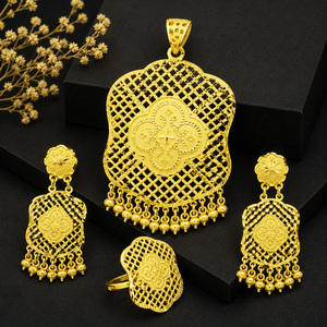 Juego de Colgantes de Moda Chapados en Oro de 14K, 18K y 24K al por Mayor, Estilo Etíope, Eritreo, Africano, Turco, Dubái, Juego de Colgantes Habesha para Novia - Product Image 2