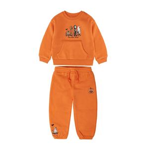 Unisex Toddler Pullover <b>Halloween</b> <b>Sweatshirt</b> Jogger Set Cartoon Print Fleece England Style Casual Outfit 2 Piece Clothing 2-7 - Product Image 1
