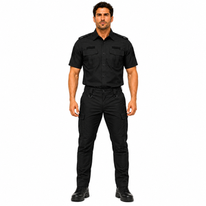 Uniforme Táctico de Verano para Guardias de Seguridad, Camisa de Trabajo de Manga Corta y Pantalones Cargo, Color Sólido, Personalizable, Venta al Por Mayor - Product Image 1
