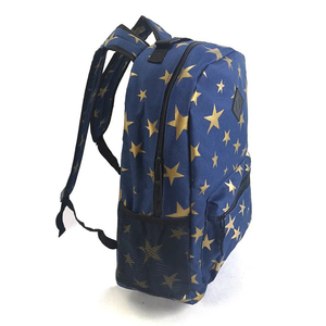 Custom Colour Star Print Nylon <b>Backpack</b> Kids School Bag Lightweight Bookbag with Side Mesh Pocket Padded <b>Straps</b> - Product Image 5