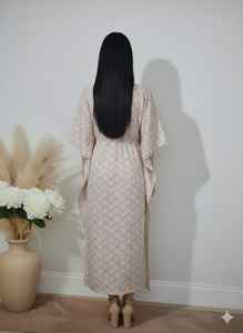 Robe Kaftan en Coton Fleuri : Robe Maxi Indienne, Cache-maillot de Plage, Kaftans Élégants Imprimés à la Main, Robe Décontractée en Coton Doux pour Femme - Product Image 3