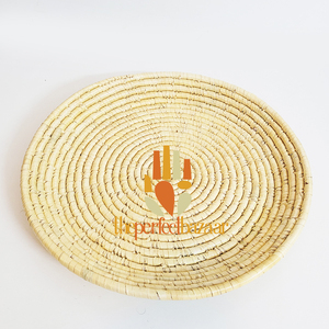 Assiette en herbe de Moonj naturelle faite à la main, multi-usages, écologique, durable, taille mini, forme ronde, Theperfectbazaar Kitchen - Product Image 3