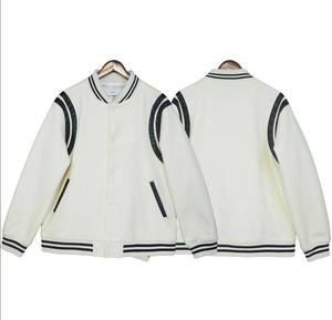 Nouvelle Offre Vente en Gros Vestes Varsity Blanches d'Hiver pour Couples, Style Baseball Homme 100% Laine Hip Hop, Service OEM Personnalisé de Haute Qualité - Product Image 3