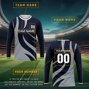 Top Quality Full Sublimation Men's Long Sleeve V Neck T-<b>Shirts</b> 3D Print Custom Design And Size <b>100</b>% <b>Polyester</b> Breathable - Product Image 2