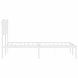 Cadre de lit double en acier thermolaqué blanc – Catégorie de produits : Lits métalliques - Product Image 6