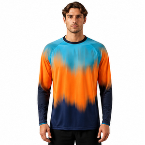 เสื้อเจอร์ซีย์มอเตอร์ครอสสั่งทำพิเศษ ระบายอากาศได้ดี พิมพ์ลายแบบ Sublimation ออกแบบลายของคุณเอง สไตล์ใหม่ แขนยาว สีพื้น - Product Image 4
