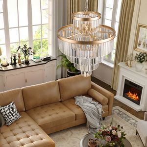Golden Luxury Crystal Chandelier Modern W1340P188536 Pendant <b>Light</b> Fixture Dini <b>Dining</b> Room Chandeliers & Lighting - Product Image 4