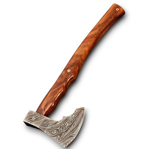 Handmade High Quality Damascus Steel Bearded <b>Viking</b> <b>Axe</b> with Wooden Handle Outdoor Survival Camping Hatchet OEM ODM - Product Image 1