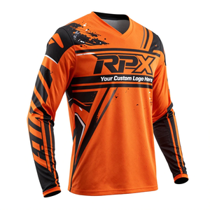 Jersey de Motocross Personalizado con Impresión a Medida, Disponible en Tallas Grandes, Camiseta de Motociclismo Transpirable para Carreras de Dirt Bike, Proveedor OEM - Product Image 2