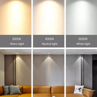Anti-éblouissement avec Tuya Zigbee Triac 0-10V 20W Led Dali Dimmable Downlight LED COB Spot encastré Spot Led Noir
