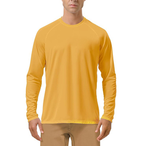 T-shirt à manches longues pour homme de haute qualité, mélange polyester/coton, tissu tricoté, coupe ajustée, respirant, logo personnalisé - Product Image 5