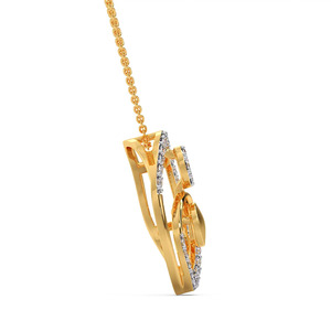 Collar con Colgante de Diamantes en Forma de Círculos Concéntricos Geométricos - Product Image 3