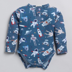 Bodis de manga larga de elastano de bambú orgánico de calidad superior Space Explorer Print - Product Image 2