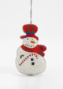 Beaded Sweater Ornament Red Green Pattern Christmas Decoration Classic Style - Product Image 5