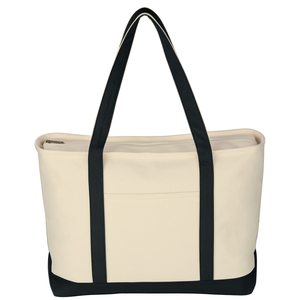 Sac fourre-tout en toile de coton 24 oz, robuste, grande capacité, avec fermeture éclair, vierge, écologique, réutilisable, vente en gros, cadeau promotionnel - Product Image 3
