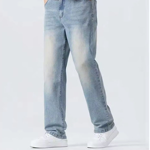 Fabricant de jeans en denim taille haute pour hommes, fournisseur de jeans vintage sur mesure, usine de production en gros de denim premium OEM - Product Image 1
