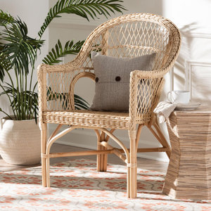 เก้าอี้หวายธรรมชาติสไตล์โบฮีเมียนที่ทันสมัยในสวน - Product Image 2