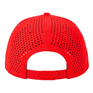 Indonesia 7 Panel <b>Flat</b> Bill Snapback Custom <b>Hat</b> Breathable Perforated Streetwear Cap OEM ODM Golf Style Custom Logos - Product Image 3