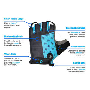 Gants de cyclisme sportifs mi-doigts respirants, design professionnel, unisexe, logo personnalisé, vente en gros, pour la pratique du vélo - Product Image 2