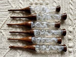 Handcrafted Wood Resin Crochet <b>Hook</b> Ergonomic Fashion Crochet Pearl White Yarn Accessories Sewing & Knitting <b>Hooks</b> Gift - Product Image 1