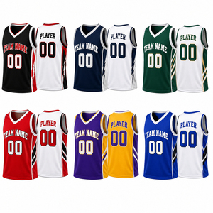 Adult Reversible Basketball Jersey Double Side Custom Team Practice Uniform Quick Dry Breathable V-neck Sleeveless Sportswear - Product Image 3