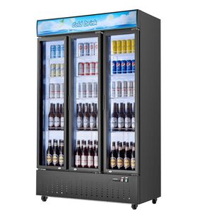 Enfriador de Bebidas Vertical Comercial de 26.8 Pies Cúbicos / 760L, Refrigerador con 3 Puertas de Vidrio - Product Image 1