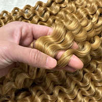 Cheveux synthétiques Boho Hair 22 pouces noirs à ondulations profondes pour tresses, fibre haute température