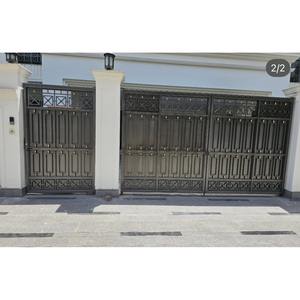 Puerta Principal Moderna MS |   Puerta de Seguridad de Acero al Carbono con Acabado Dorado |   Puerta de Entrada de Hierro Contemporánea para Casa o Villa, Uso en Exteriores - Product Image 2