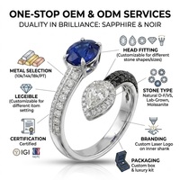 Bague en or 18 carats fiable avec saphir naturel et diamants, idéale pour les propriétaires de boutiques