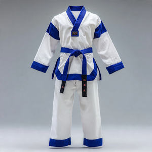 Uniforme de Taekwondo 100% Poliéster Algodón, Traje de Entrenamiento MMA para Luchadores, Uniforme de Taekwondo con Logotipo Personalizado - Product Image 3