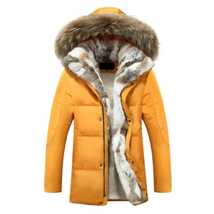 Parka de Invierno de Lujo para Hombre, Chaqueta de Plumón con Capucha de Piel, Abrigo Acolchado Cálido y Resistente, Impermeable, Cortavientos, Aislado para Frío Extremo - Product Image 3