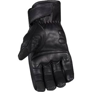 Gants de moto en cuir véritable ciré de qualité supérieure avec doublure intérieure chaude et rembourrage en mousse pour éviter les blessures - Product Image 2