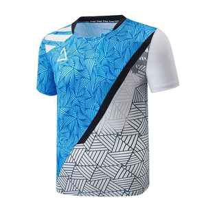 Nuevo Diseño, Secado Rápido, Transpirable, 100% Poliéster, Camiseta Deportiva de Manga Corta para Hombre, Uniforme de Tenis, Venta al Por Mayor, Personalizado, OEM - Product Image 1