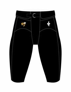 Men's American Football Uniform Set Black <b>Gold</b> Sleeveless V-Neck Breathable Polyester Customizable All Seasons - Product Image 6