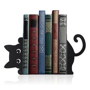 Cute Cat Shape Metal <b>Bookends</b> For Book Storage Holder Standing Type Decorative Organizer - Product Image 1