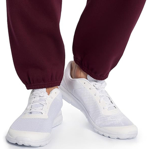 Pantalon de jogging en coton bordeaux, taille élastique, décontracté, avec poches latérales, en tissu tricoté respirant, idéal pour l'automne - Product Image 4