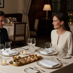 Plateau de service en métal doré texturé de qualité supérieure |   Plateau décoratif multifonction élégant pour la salle à manger, la table basse, la cuisine et la maison - Product Image 4