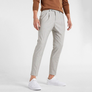 Pantalones Casuales Blancos para Hombre Active Squad, Corte Slim Recto, Tela de Algodón 100%, Cierre de Botones, Forro Polar, para Verano - Product Image 3