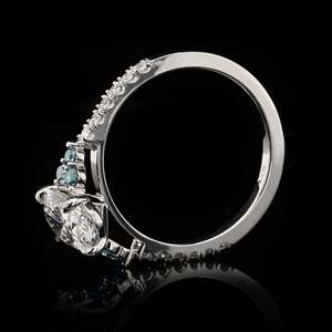 Bague en argent sterling S925 avec moissanite ovale de 2 carats couleur D VVS pour femme, bague de fiançailles et de mariage - Product Image 4