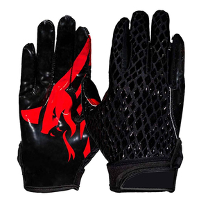 Venta Directa de Fábrica, Guantes de Fútbol Americano Personalizados de Alta Calidad para Jóvenes, Guantes Deportivos de Cuero Sublimado para Receptor, Guantes Americanos para Hombre - Product Image 4
