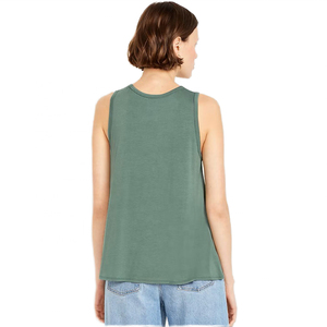 เนื้อผ้าสวมใส่สบาย เสื้อกล้ามผู้หญิงสำหรับฤดูร้อน แขนกุด วัสดุผ้าฝ้ายผสมระดับพรีเมียม ทรงหลวม ใส่สบาย เสื้อแฟชั่นเรียบหรู - Product Image 3